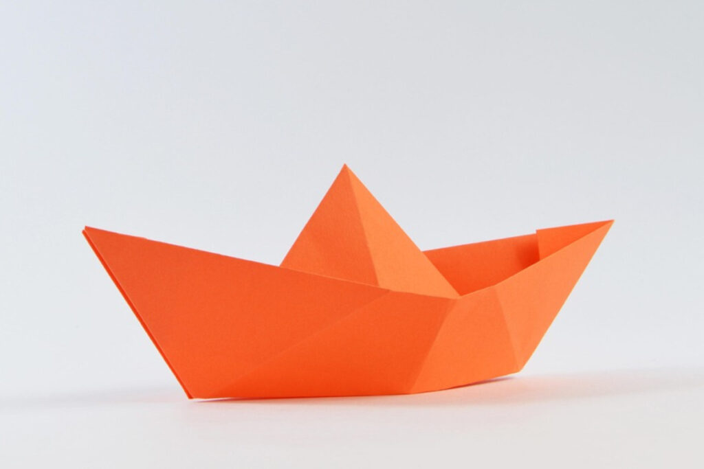 Origami boat.