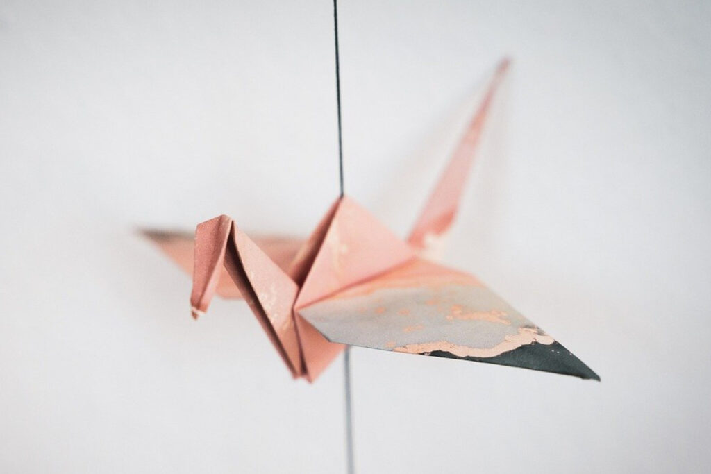 Paper crane.